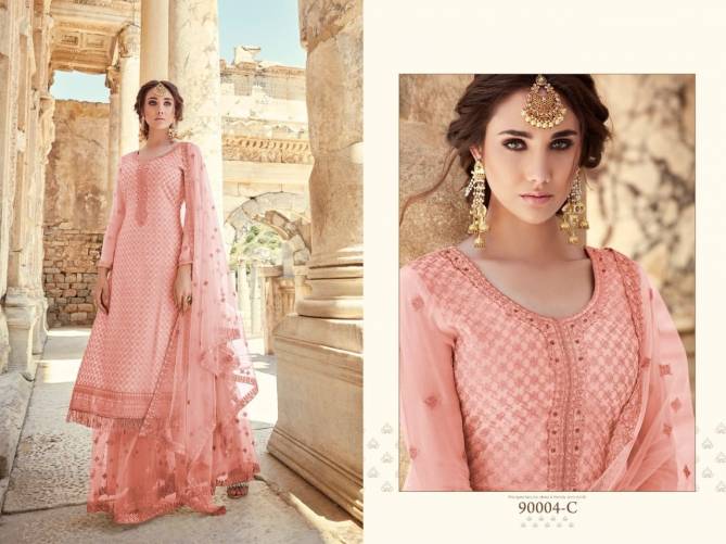 Super Hit 90004 Nx Georgette Embroidery Designer Wedding Wear Salwar Kameez Wholesale Online
